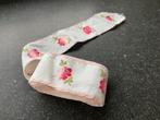 Fournituren kant band met wit roosjes bloemen roze 3,5 meter, Antiek en Kunst, Curiosa en Brocante, Ophalen of Verzenden