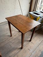 Antiek houten tafeltje 58 x 80 cm, Huis en Inrichting, Tafels | Bijzettafels, Ophalen, Rechthoekig, Minder dan 55 cm
