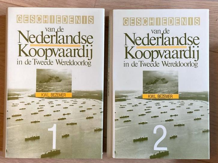 Bezemer - Nederlandse Koopvaardij WOII (2 delen), Boeken, Oorlog en Militair, Gelezen, Overige onderwerpen, Tweede Wereldoorlog