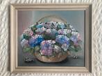 Cok Leenaers-Dunk - Bloemen in mand - Schilderij, Ophalen