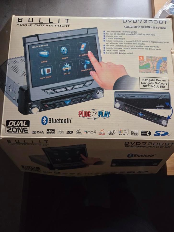 Bullit DVD7200BT Autoradio met scherm, Auto diversen, Autoradio's, Zo goed als nieuw, Ophalen