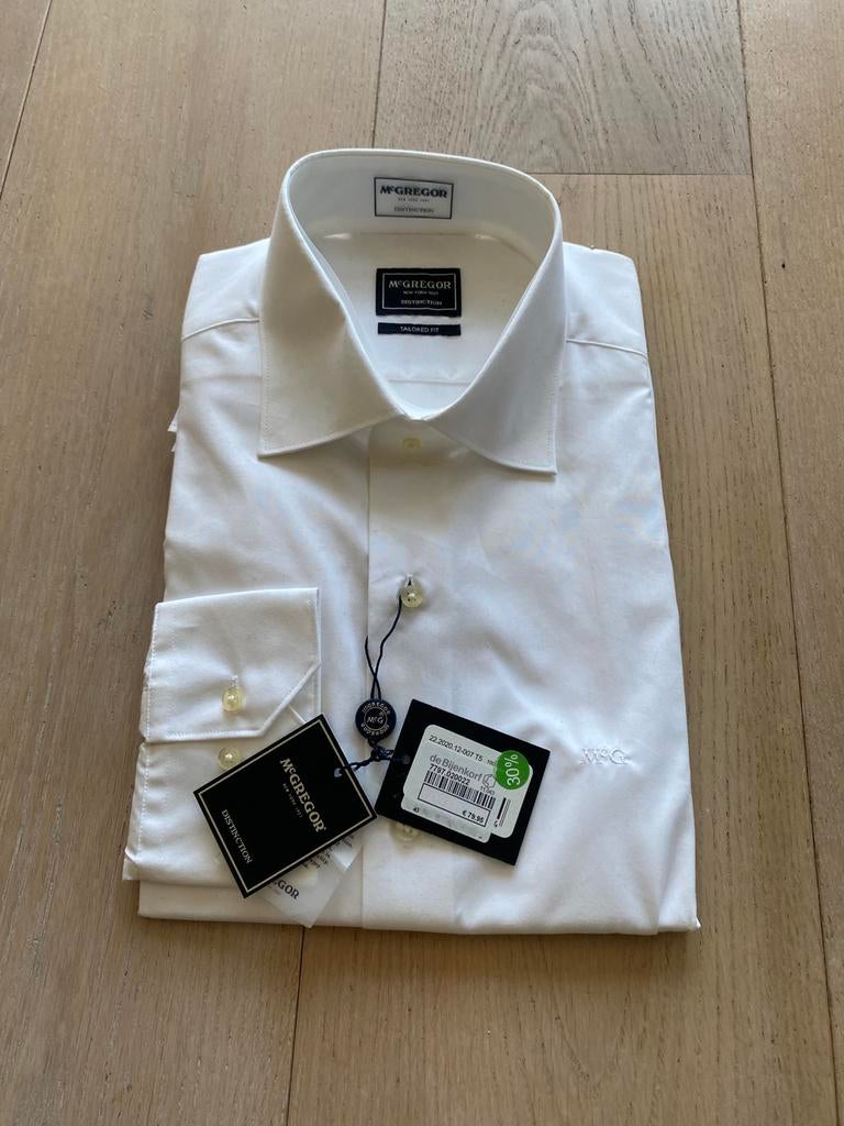 Mcgregor overhemd xl nieuw, Ophalen of Verzenden, Nieuw, Wit, Halswijdte 43/44 (XL)