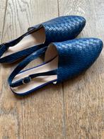 Blauwe leren sandalen/muiltjes | Maat 41, Blauw, Zo goed als nieuw, Sandalen of Muiltjes, Ophalen of Verzenden