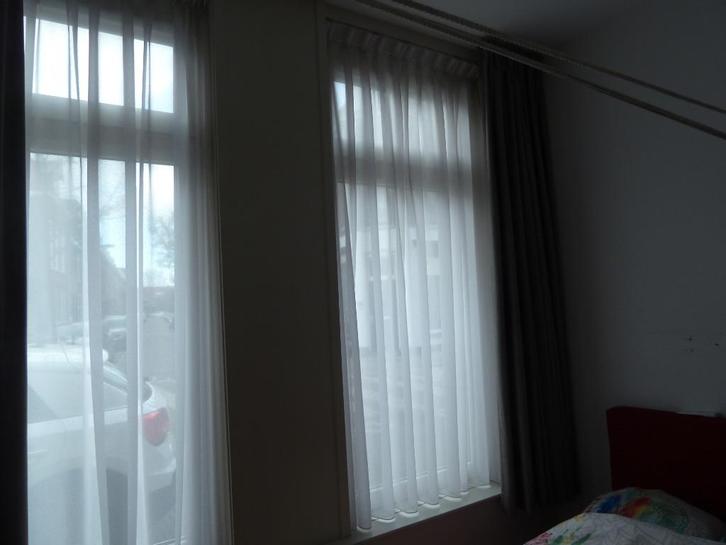 Witte voile gordijnen van 2 x 210 x 95 of 1 x 210 x 190, Huis en Inrichting, Stoffering | Gordijnen en Lamellen, Zo goed als nieuw