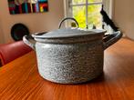 Vintage Emaille Wolkenpan Grijs - 25cm, Ophalen of Verzenden, Gebruikt, Overige materialen, Kookpan of Snelkookpan