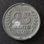 Nederland 25 cent 1941 zink, Postzegels en Munten, Munten | Nederland, Koningin Wilhelmina, Ophalen of Verzenden, Losse munt, 25 cent