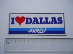 sticker oud LOVE DALLAS avro tv cult serie jr ewing retro, Verzenden, Zo goed als nieuw, Bedrijf of Vereniging