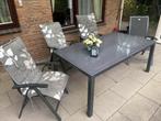Tuinset bellagio met Hartman stoelen grijs, Tuin en Terras, Ophalen, 4 zitplaatsen, Gebruikt, Aluminium