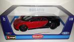 Bburago 1:18 Bugatti Chiron Sport 16 rood/zwart nieuw, Hobby en Vrije tijd, Modelauto's | 1:18, Ophalen of Verzenden, Nieuw, Auto