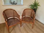 Twee rotan stoelen, Huis en Inrichting, Stoelen, Ophalen, Riet of Rotan, Gebruikt, Twee