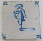 Uit inboedel: Antieke tegel (no 3) blauw/wit Persoon/Edelman, Antiek en Kunst, Antiek | Wandborden en Tegels, Verzenden