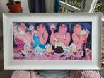 Print gezellige dames Van Leersum in hoogglans lijst zgan, Antiek en Kunst, Kunst | Schilderijen | Modern, Ophalen