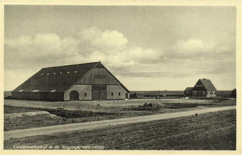 Landbouwbedrijf in de Wieringermeerpolder - ongelopen, Verzamelen, Ansichtkaarten | Nederland, Ongelopen, Utrecht, 1920 tot 1940