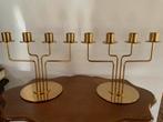 Ikea Parlband Messing koper kandelaars 2 stuks jaren 90, Antiek en Kunst, Ophalen of Verzenden, Koper of Brons