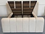 Japandi boxspring met opbergruimte 160x200/180x200 cm €999, Japandi, Ophalen of Verzenden, 180 cm, Stof