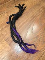 5 stuks leuke zwart/paarse synthetische dreadlocks €5,-, Sieraden, Tassen en Uiterlijk, Uiterlijk | Haarverzorging, Ophalen of Verzenden