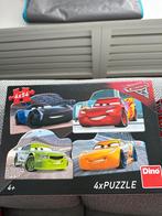 Cars Disney Puzzel - 108 & 4x54 stukjes, Ophalen of Verzenden, Meer dan 50 stukjes, Gebruikt, 4 tot 6 jaar