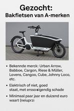 Gezocht bakfietsen a merken, Ophalen of Verzenden, Zo goed als nieuw, 4 kinderen of meer, Elektrisch