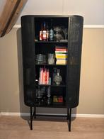 Rotan houten service kast, Huis en Inrichting, Kasten | Vitrinekasten, Ophalen, Met plank(en), 50 tot 100 cm, Zo goed als nieuw