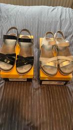 2 paar sandalen/open schoenen Longo maat 40, Zwart, Zo goed als nieuw, Sandalen of Muiltjes, Ophalen of Verzenden