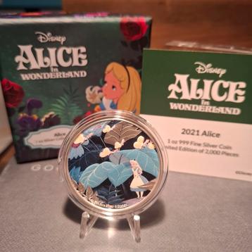 Alice in Wonderland 1oz Zilver 2021 - Certificaat beschikbaar voor biedingen