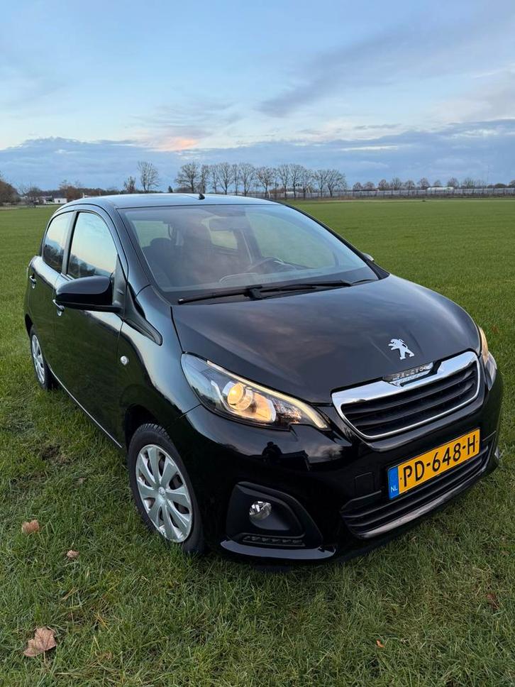 Peugeot 108 1.0 12V E-vti 51KW 5DR 2017 zwart 5 Airco NAP, Auto's, Peugeot, Bedrijf, Te koop, ABS, Airbags, Airconditioning, Alarm