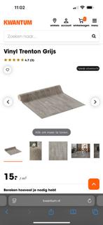 Grijze vinyl vloerbedekking - 2x4 meter - Nieuw!, Huis en Inrichting, Ophalen, Nieuw, Minder dan 10 m², Grijs