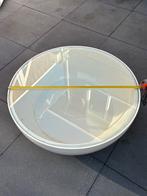 Tafel glasplaat met open ruimte, Zo goed als nieuw, Minder dan 50 cm, Rechthoekig, 50 tot 100 cm
