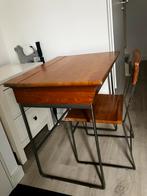 Vintage Zweeds school meubel bureautje met stoel, Huis en Inrichting, Bureaus, Ophalen, Gebruikt