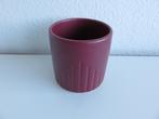 Bordeaux rood bloempotje met zwarte spikkels, Tuin en Terras, Bloempotten, Rond, Binnen, Ophalen of Verzenden, Zo goed als nieuw