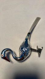 Vintage antieke kerstbal, vogeltje zwaantje zilver, Diversen, Kerst, Ophalen of Verzenden, Zo goed als nieuw