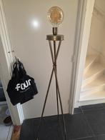 Vloerlamp 3-Poots met grote Bol LED-lamp, Huis en Inrichting, Lampen | Vloerlampen, Ophalen, Gebruikt, Metaal, 150 tot 200 cm