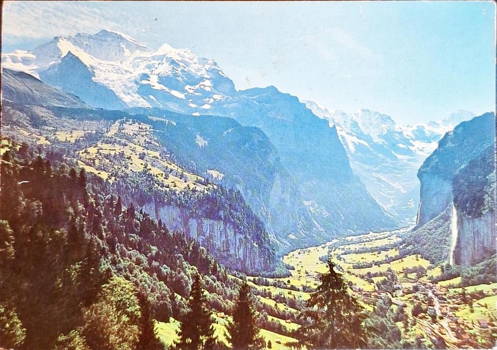 Lauterbrunnen Zwitserland 1973, Ophalen of Verzenden, 1960 tot 1980, Gelopen, Overig Europa