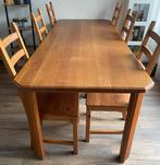 Eetkamer tafel met 6 stoelen eikenhout, Ophalen, Zo goed als nieuw