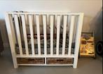 Wit houten ledikant baby box met opbergmanden, Kinderen en Baby's, Babywiegjes en Ledikanten, Ophalen of Verzenden, Gebruikt, Ledikant