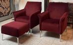 SALE Leolux Mayuro fauteuils plus hocker nw €6140,-, Huis en Inrichting, Fauteuils, Ophalen, Nieuw, Stof