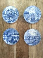 delfst blauw 4 seizoenen borden set 18cm, Ophalen of Verzenden