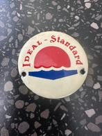 Emaille Ideal-standard bordje deurpostje., Ophalen of Verzenden, Gebruikt, Reclamebord