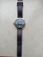 Oozoo Heren Polshorloge - Zwart Leer, Overige merken, Leer, Staal, Polshorloge