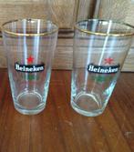 2 bierglazen Heineken - let op: afwijkende afbeelding!, Ophalen of Verzenden, Zo goed als nieuw, Bierglas