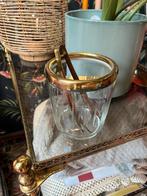 Ijsemmer, koper, brass, retro, glas, Ophalen of Verzenden, Gebruikt