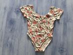 Bodystocking met rozenprint - Maat S, Ophalen of Verzenden