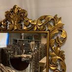 Barokspiegel - houten lijst -215 x 120 cm - goud -TTM Wonen, 100 tot 150 cm, Rechthoekig, Ophalen of Verzenden, 200 cm of meer