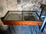 2x vintage tafel vitrine display toonbank antiek, Antiek en Kunst, Ophalen