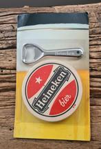 Heineken bier opener en bierviltjes, Ophalen of Verzenden, Zo goed als nieuw, Flesopener, Heineken