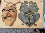 Koperen en houten masker uit Azië. Bali. Indonesië. Indisch, Antiek en Kunst, Verzenden