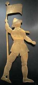 Symbool van de padvinderij in messing uitgevoerd, Ophalen of Verzenden
