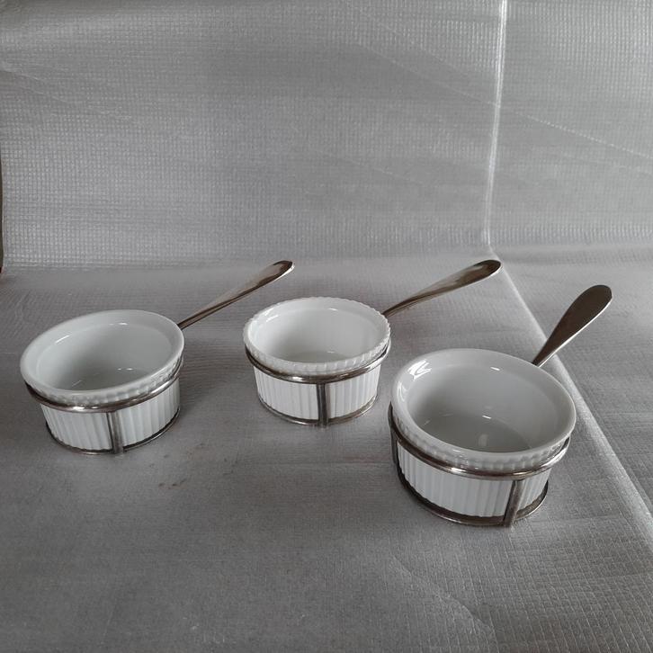 3 Art Krupp Milano houders voor creme brulee schaaltjes, Huis en Inrichting, Keuken | Keukenbenodigdheden, Gebruikt, Ophalen