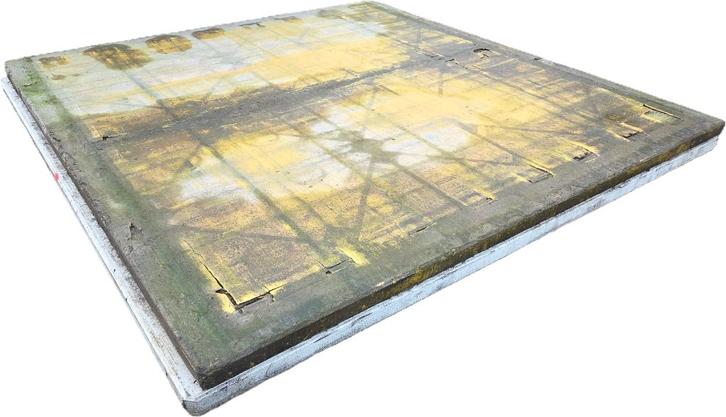 2 Multiplex Steenschotten met kunststof laag - nr: D80, Tuin en Terras, Palen, Balken en Planken, Gebruikt, Palen, Minder dan 180 cm