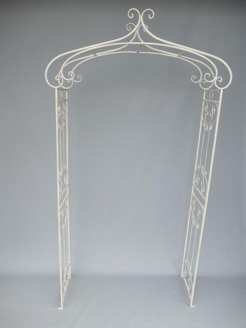 Rozenboog rustiek wit H.235x130cm, Tuin en Terras, Tuinhekken en Hekwerk, Nieuw, Overige typen, IJzer, Ophalen of Verzenden